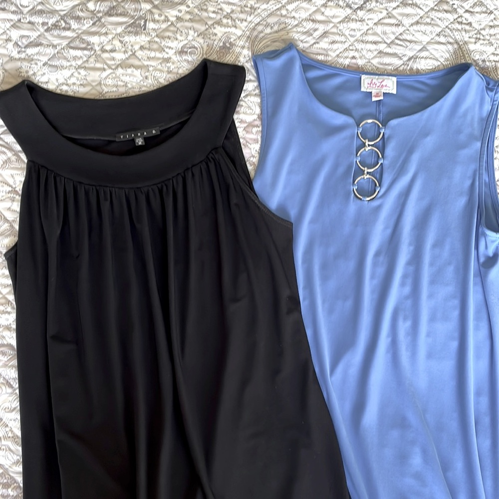 Two women’s sleeveless dress.